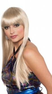 Pony pruik de luxe blond