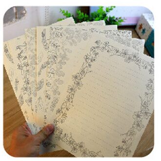 Pony Whirl Originaliteit Briefpapier Handgeschilderde Graffiti Brief Papier Student Artikelen Brief Papier 8 Pcs bloem Sea