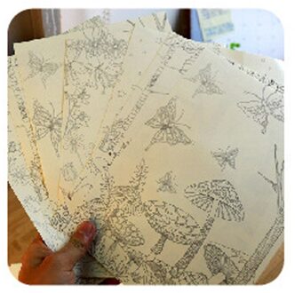 Pony Whirl Originaliteit Briefpapier Handgeschilderde Graffiti Brief Papier Student Artikelen Brief Papier 8 Pcs woud brief papier