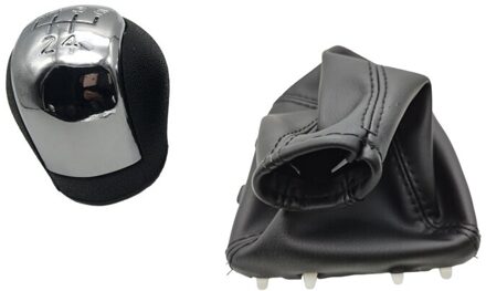 Pookknop Kragen Stok Hendel Shifter Lederen Laars Gaitor Cover Voor Opel Vectra C Signum 2002 - 5speed leer