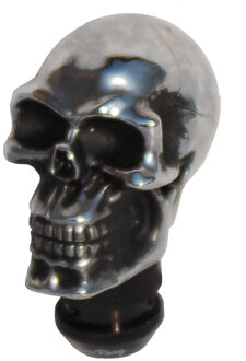 Pookknop Skull - Chroom + Zwarte Ogen