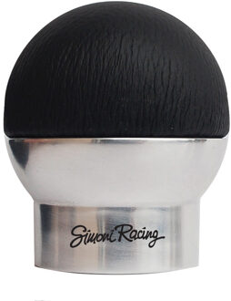 Pookknop Special College Chroom/Zwart Leder (tbv achteruitrijdvergrendeling)