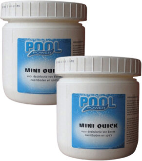 Pool Power Chloortabletten - 360x st - 2,7 cm - mini quick tabletten - traag oplosbaar - voor kleine