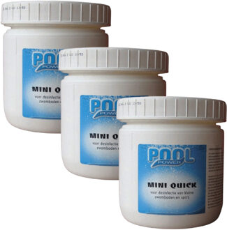 Pool Power Chloortabletten - 540x st - 2,7 cm - mini quick tabletten - traag oplosbaar - voor kleine