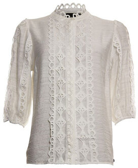 Poools Blouse 413255 ivory Wit - 42