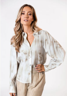 Poools Blouse 513145 - maat 38 Ecru