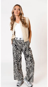 Poools Gilet 513181-/ecru - maat 38 Goud