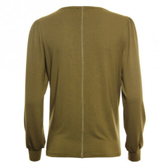 Poools T-shirt 333233 olive Veelkleurig - 44