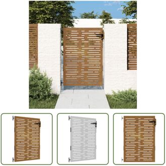 Poort - Cortenstaal - 85 x 3 x 125 cm (B x D x H) - Afsluitbaar