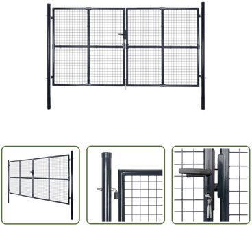 Poorten - Gegalvaniseerd Staal - 306x200 cm - Antracietgrijs