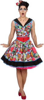 Pop-Art jurk Tess voor volwassenen