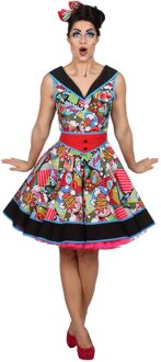 Pop-Art Rock & Roll jurk Dames - Maat 44