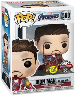 Pop Avengers Endgame I Am Iron Man Glow in the Dark Vinyl Figure