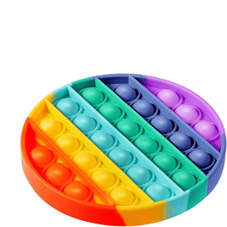 Pop it Fidget Toy Regenboog - Bekend van TikTok - Rondje- Rainbow
