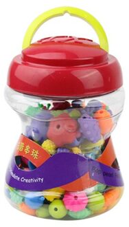 Pop Kralen Set Kids Handwerk Diy Creatieve Kleurrijke Diverse Vormen Meisjes Speelgoed Handleiding Kettingen Maken 1050Pcs 150stk met bottle