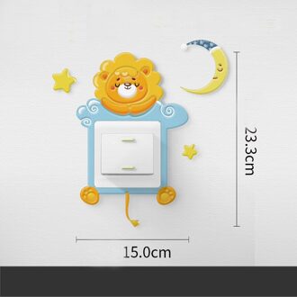 Pop Leuke Dieren Planten Flamingo Zwaan Licht 3D Switch Covers Plakken Muursticker Voor Kids Baby Nursery Slaapkamer Thuis Decal decor zon