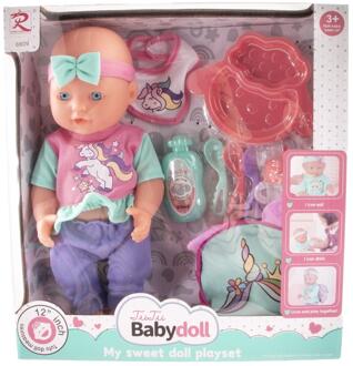 Pop met accesoires 26cm roze