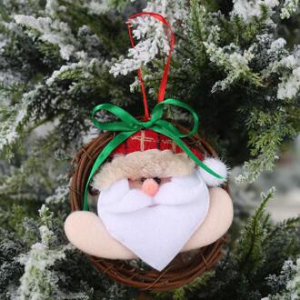 Pop Rotan Ring Krans Hanger Ornamenten Vrolijk Kerst Ornamenten Kerst Cadeau Voor Kinderen Kerstman Snowman Boom Speelgoed Opknoping 01