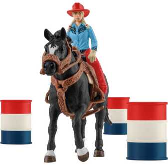 Pop Schleich Cowgirl Barrel Racing Fun Multikleur