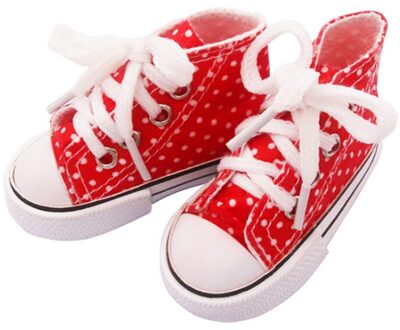 Pop Unisex Schoenen Stijl Spotted Pop 7.5Cm Canvas Schoenen Voor 1/3 Bjd Pop Mode Mini Schoenen Voor russische Diy Pop rood