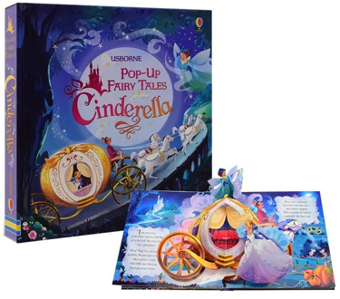 POP UP Fairy Tale Cinderella English Educational 3D Flap Picture Books Children Kids Reading Book