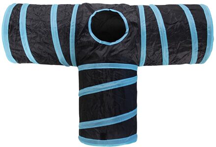 Pop Up Kat Tunnel 3 Way Pet Toy Inklapbare Spelen Tube Met Bungelende Bal 2