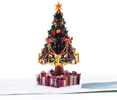 Pop Up Kerstkaarten Upgrated 3D Kerstvakantie Kaart Met Envelop Handgemaakte Gelukkig Nieuwjaar Kaarten