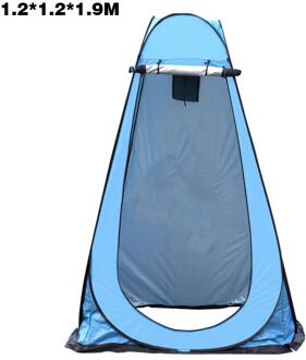 Pop Up Pod Outdoor Camping Tent Kleedkamer Privacy Tent Draagbare Douche Tent Uv Functie Dressing Tent Wc Regen Onderdak 1.2x1.2x1.9m blauw