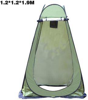 Pop Up Pod Outdoor Camping Tent Kleedkamer Privacy Tent Draagbare Douche Tent Uv Functie Dressing Tent Wc Regen Onderdak 1.2x1.2x1.9m groen