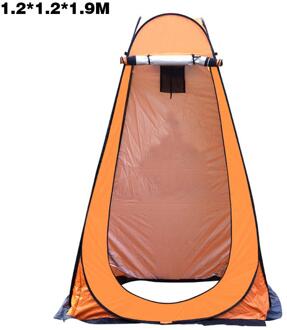 Pop Up Pod Outdoor Camping Tent Kleedkamer Privacy Tent Draagbare Douche Tent Uv Functie Dressing Tent Wc Regen Onderdak 1.2x1.2x1.9m oranje