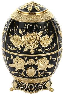 Pop-Up Tandenstoker Container Automatische Container Voor Tandenstoker Vintage Bloemen Patronen zwart