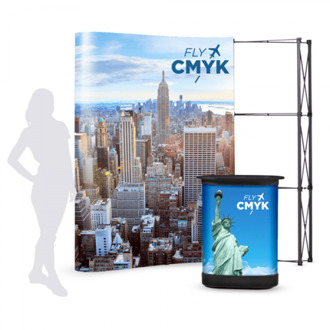 Pop-up wand - complete pop-up presentatiewand + print drukken