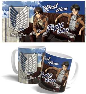 POPbuddies Attack on Titan Mug Rest Now, Fight Later 325 ml