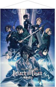 POPbuddies Attack on Titan: The Final Season Wallscroll Part 1 Key Visual 2 50 x 70 cm