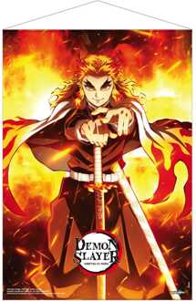 POPbuddies Demon Slayer: Kimetsu no Yaiba Wallscroll Kyojuro Rengoku 50 x 70 cm
