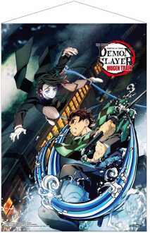 POPbuddies Demon Slayer: Kimetsu no Yaiba Wallscroll Mugen Train Tanjiro Vs Enmu 50 x 70 cm