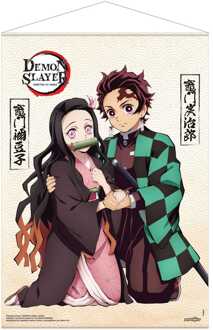 POPbuddies Demon Slayer: Kimetsu no Yaiba Wallscroll Tanjiro & Nezuko Kamado 50 x 70 cm