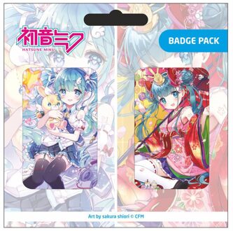 POPbuddies Hatsune Miku Pin Badges 2-Pack Set B