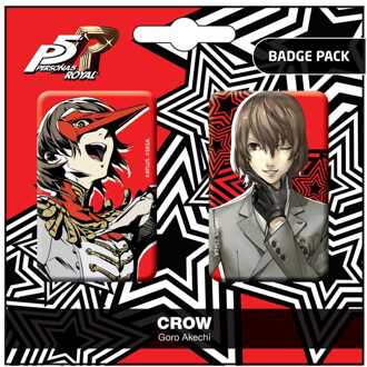 POPbuddies Persona 5 Royal Pin Badges 2-Pack Crow / Goro Akechi