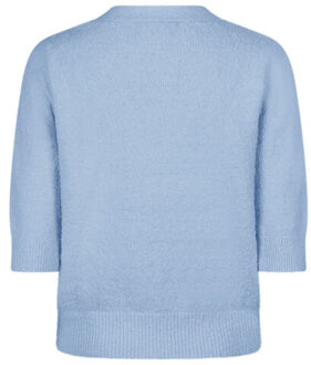 Popcorn vest l.blau - maat XL Lichtblauw