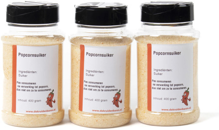 Popcornsuiker 3 strooibussen á 400 gram