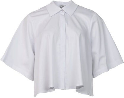 Poplin blouse Alijah  wit