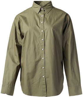 Poplin blouse Iconic  groen - XS,S,M,
