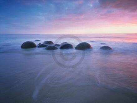 Popp-hackner - Moeraki Boulders Kunstdruk 80x60cm