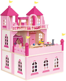 Poppenhuis: KASTEEL 100x33x80cm, 3+