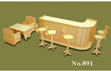 Poppenhuis meubels - bar - 1:12 schaal - meubilair Multi