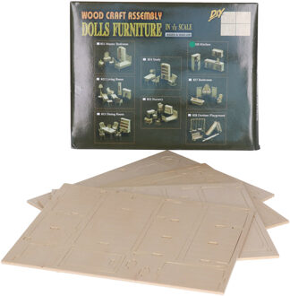 Poppenhuis meubels - keuken - schaal 1:12 - hout - speelgoed