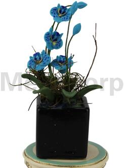 Poppenhuis versieren 1:12 Schaal Miniatuur Blauwe vlinder orchidee en bloempot