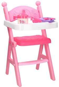 Poppenstoel met Accessoires roze