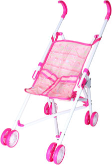 Poppenwagen - buggy - roze - inklapbaar - speelgoed - kinderwagen
